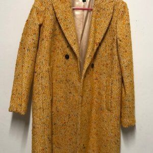 J. Crew Daphne Yellow Italian Tweed Topcoat-Size 2